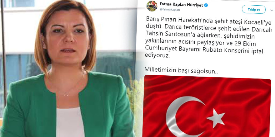 Şehit haberi geldi, Cumhuriyet Bayramı konseri iptal edildi