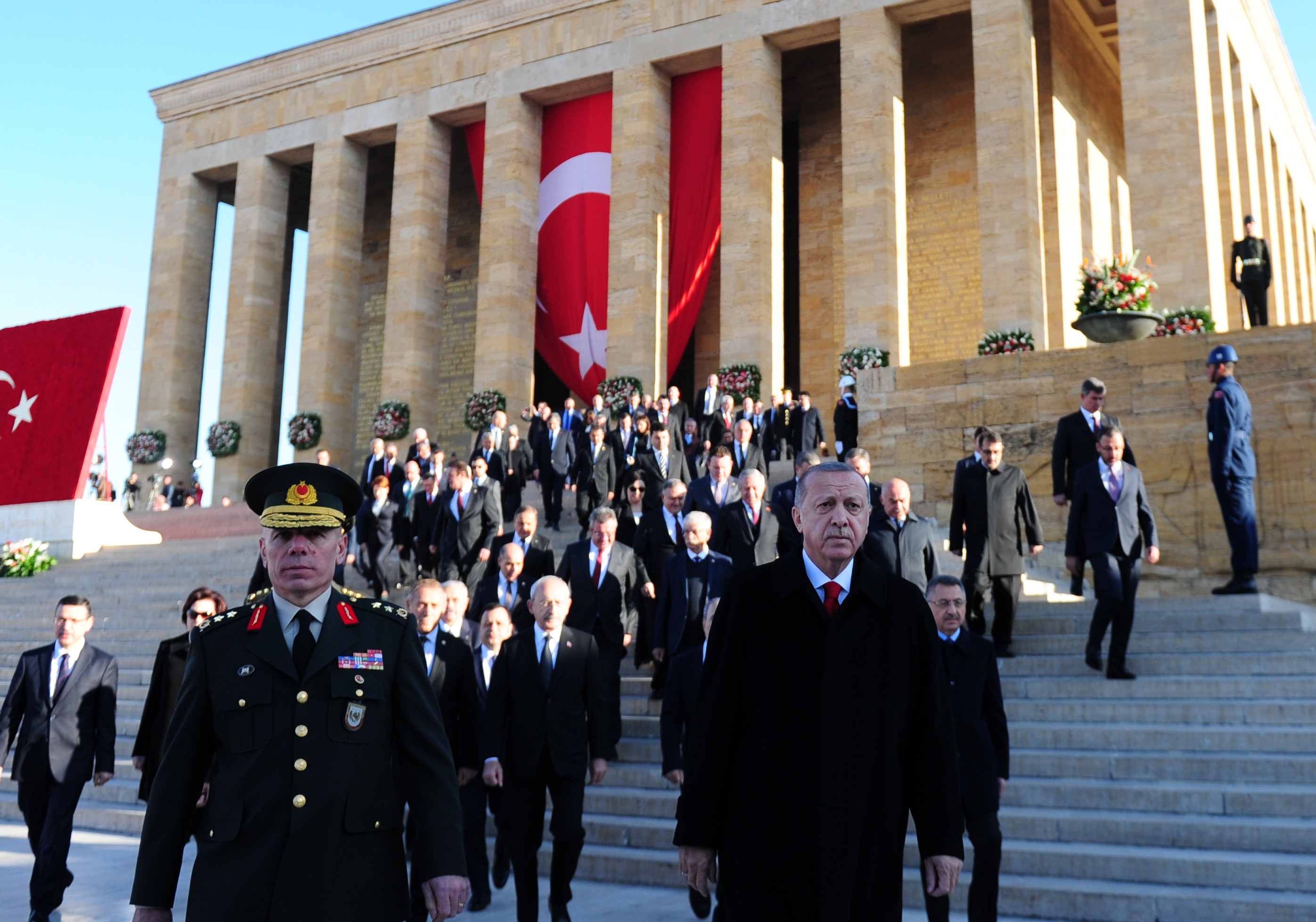 Devlet Erkanı Cumhurbaşkanı Erdoğan’ın Başkanlığında Anıtkabir’de
