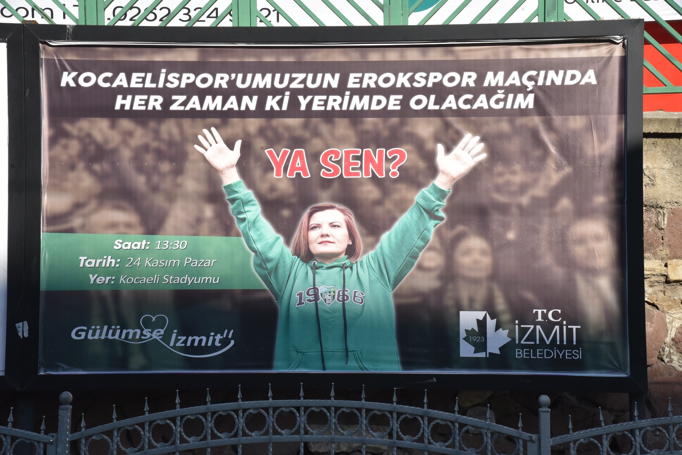 Başkan Hürriyet ”Kocaelisporumuz’un Erokspor maçında her zamanki yerimde olacağım. Ya siz”