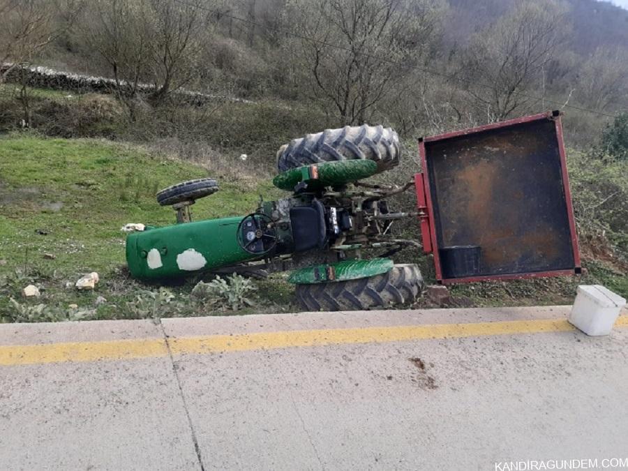 Kandıra’da  Traktörün Altında Kalmaktan Son Anda Kurtuldu