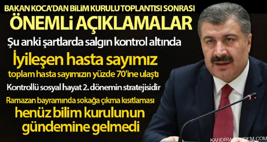 Sağlık Bakanı Fahrettin Koca: ‘Şu anki şartlarda salgın kontrol altında’