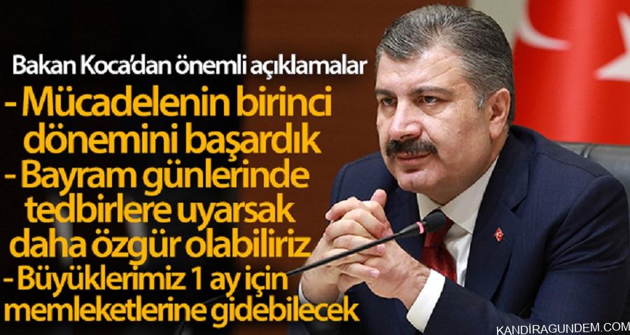 Bakan Koca: ‘Bayramdan sonraki günler daha özgür olacak’