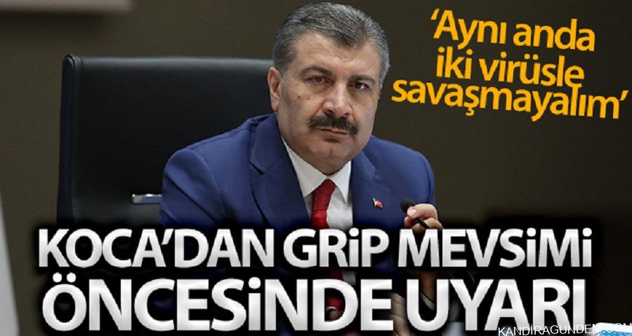 Sağlık Bakanı Koca: ‘Gribin sebebi influenza virüsü, korona virüsle aynı şekilde bulaşır’