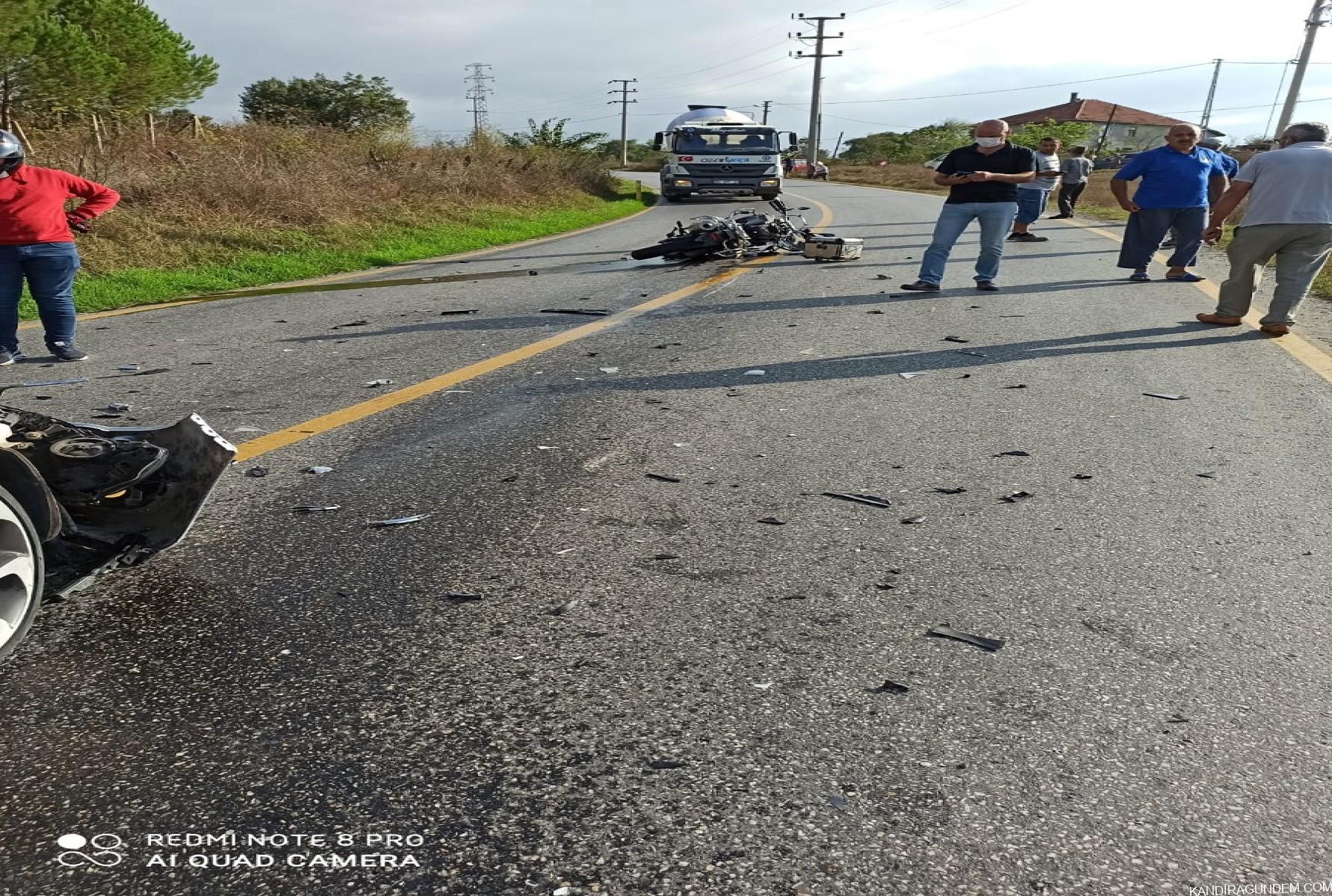 Balcı Mahallesi’nde  Otomobille Çarpışan Motosiklet Sürücüsü Öldü